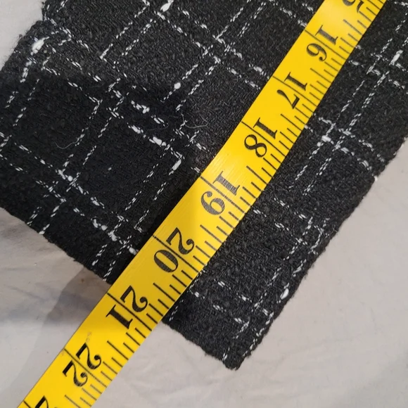 Sanctuary Wool blend Blazer Jacket Women's SZ M black white plaid trendy cut - Picture 9 of 9